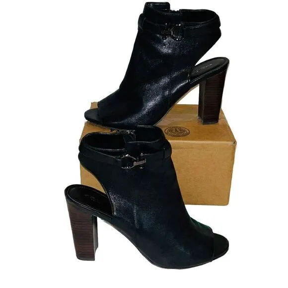 Coach Lafayette black peep toe size 9