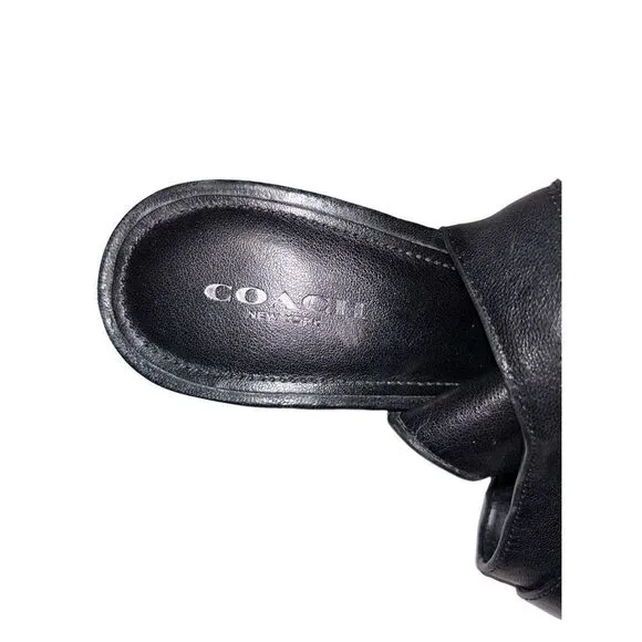 Coach Lafayette black peep toe size 9