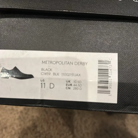 Coach Metropolitan Derby Black Dress Shoes (Men’s size 11)