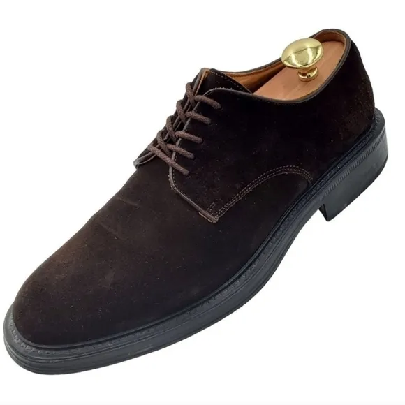 Coach Nate Suede Derby Oxford Chocolate Brown Dress Shoes Business Designer 9