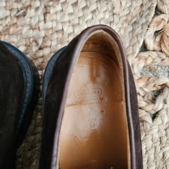 Coach Nate Suede Derby Oxford Chocolate Brown Dress Shoes Business Designer 9