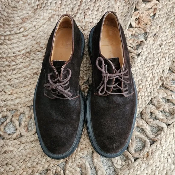 Coach Nate Suede Derby Oxford Chocolate Brown Dress Shoes Business Designer 9