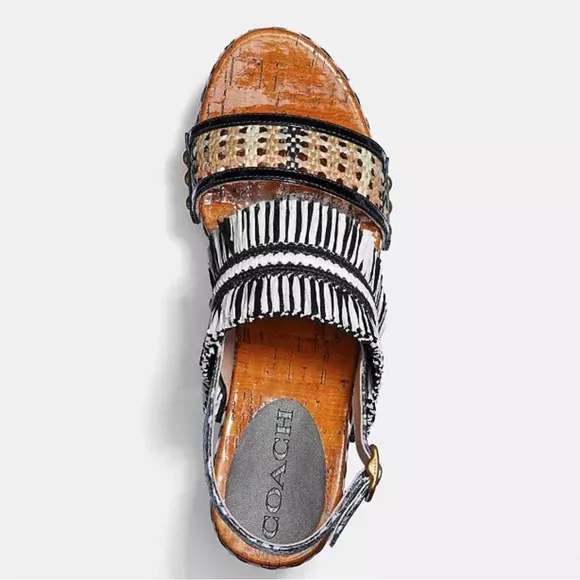 Coach Neta block heel sandals - size 6