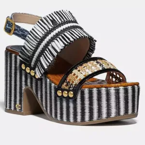 Coach Neta block heel sandals - size 6