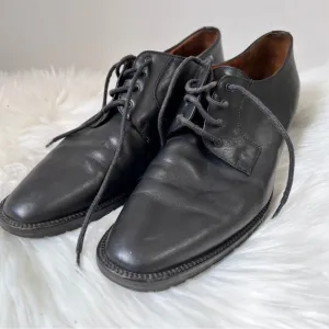 Coach Shoes Lace Up Black Leather Mens Size 10 N Narrow