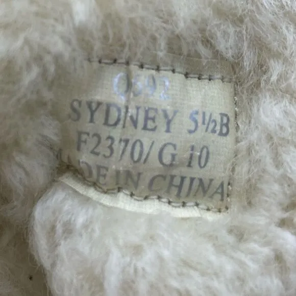 Coach Sydney Platform Heels Suede Boots Shearling Lined Size 5,5B