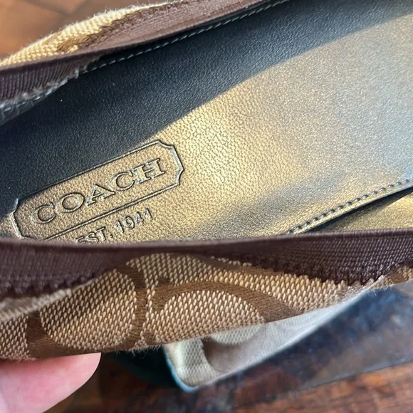 COACH Teal and Brown Women's Flats