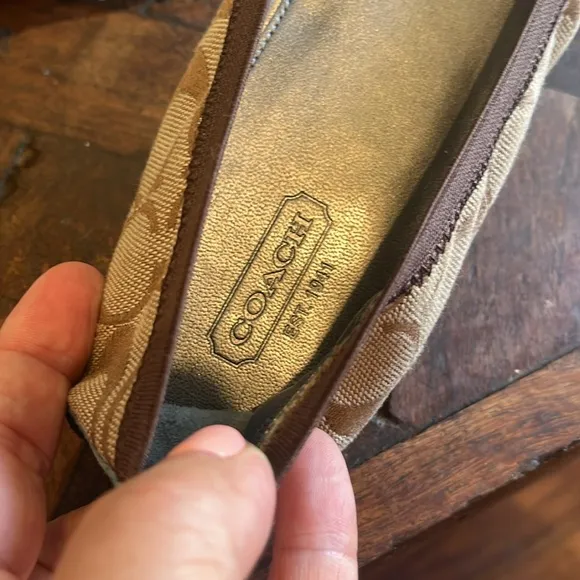 COACH Teal and Brown Women's Flats