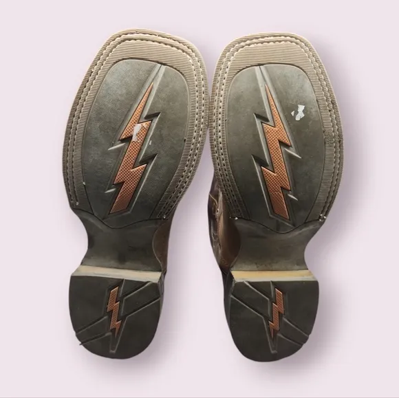Cody James | Tan Red Leather Western Boots Size Youth 4 D