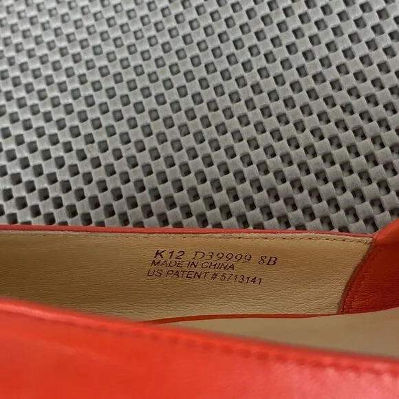 Cole Haan Ava Wedge Sandals Womens Size 8B Orange Espadrille Open Toe
