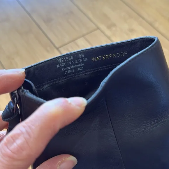 Cole Haan Black Ankle Boots with Low Block Heel