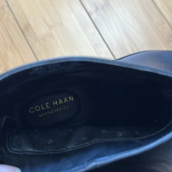 Cole Haan Black Ankle Boots with Low Block Heel