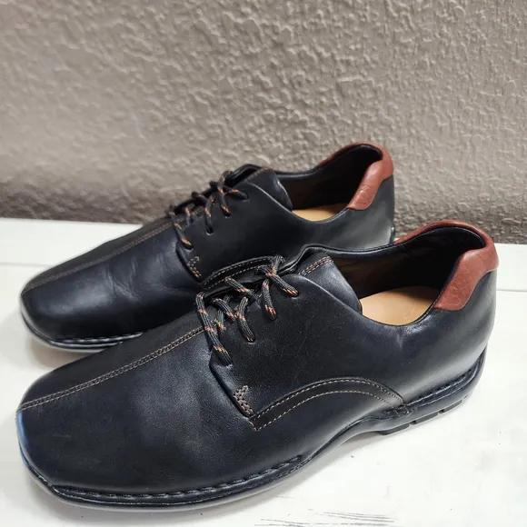 Cole Haan Black Leather Zeno Lace Up Mens Oxford Loafer Dress Shoes, Size 8