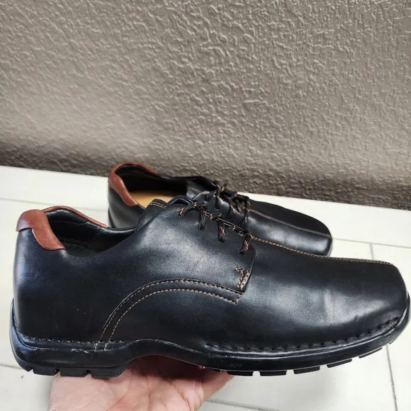 Cole Haan Black Leather Zeno Lace Up Mens Oxford Loafer Dress Shoes, Size 8