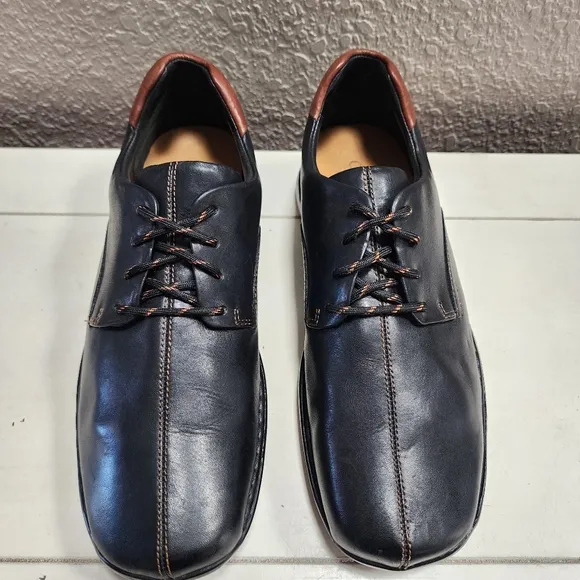 Cole Haan Black Leather Zeno Lace Up Mens Oxford Loafer Dress Shoes, Size 8