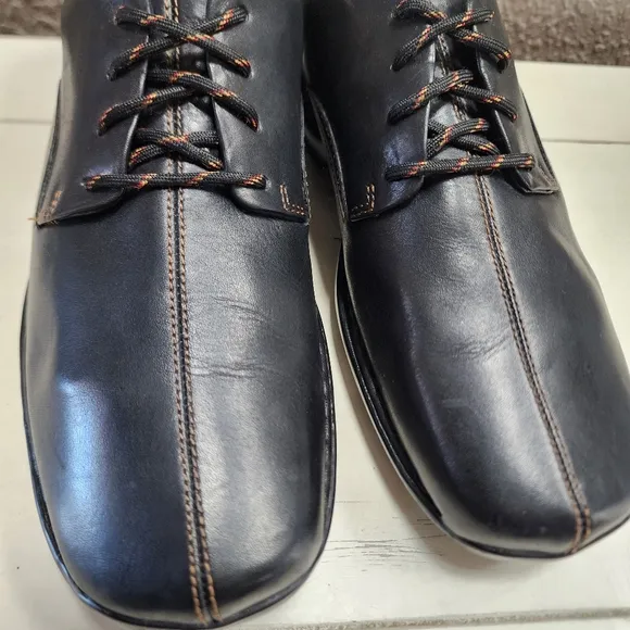 Cole Haan Black Leather Zeno Lace Up Mens Oxford Loafer Dress Shoes, Size 8