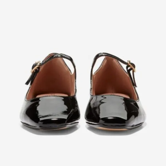 Cole Haan Bridge Mary Jane Ballet Flats Black Patent Leather Size 9.5