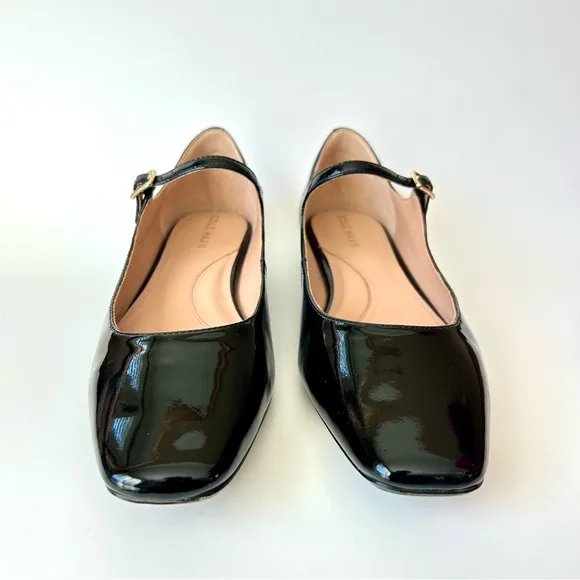 Cole Haan Bridge Mary Jane Ballet Flats Black Patent Leather Size 9.5