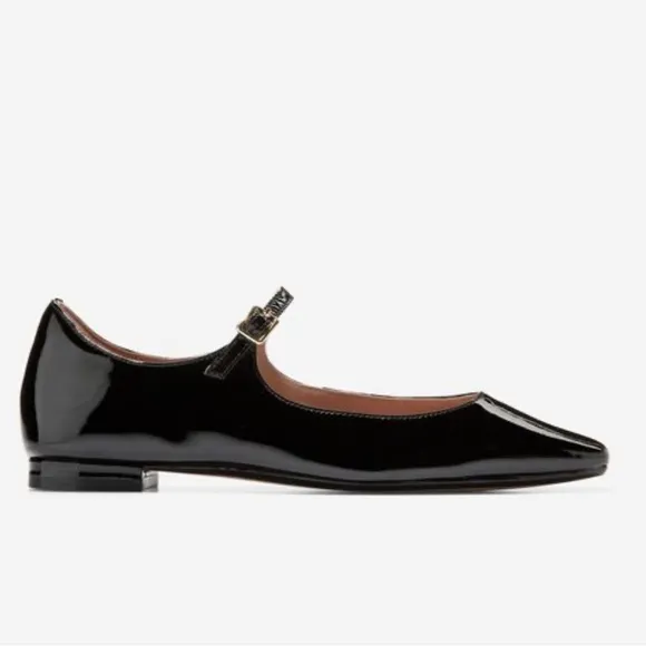 Cole Haan Bridge Mary Jane Ballet Flats Black Patent Leather Size 9.5