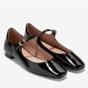 Cole Haan Bridge Mary Jane Ballet Flats Black Patent Leather Size 9.5