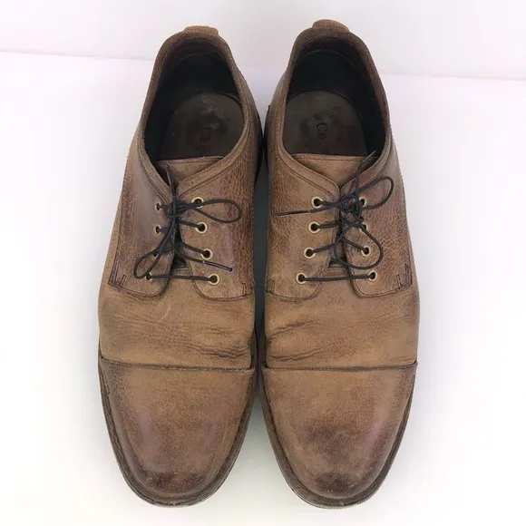 Cole Haan Brown Leather Cap Toe Oxford Dress Shoes Size 10