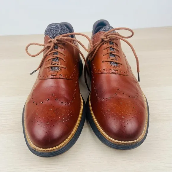 Cole Haan Brown OriginalGrand Ultra Wingtip Leather Dress Shoes, Men’s Size 11.5