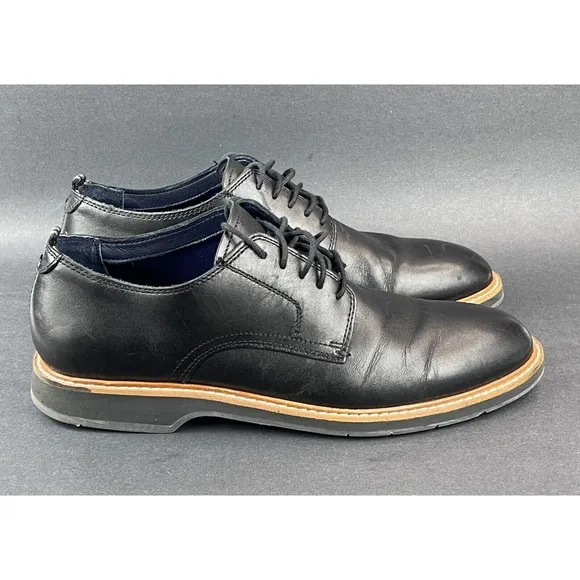 Cole Haan C31445 Mens 10.5M Black Morris Grand OS Leather Oxford Dress Shoes