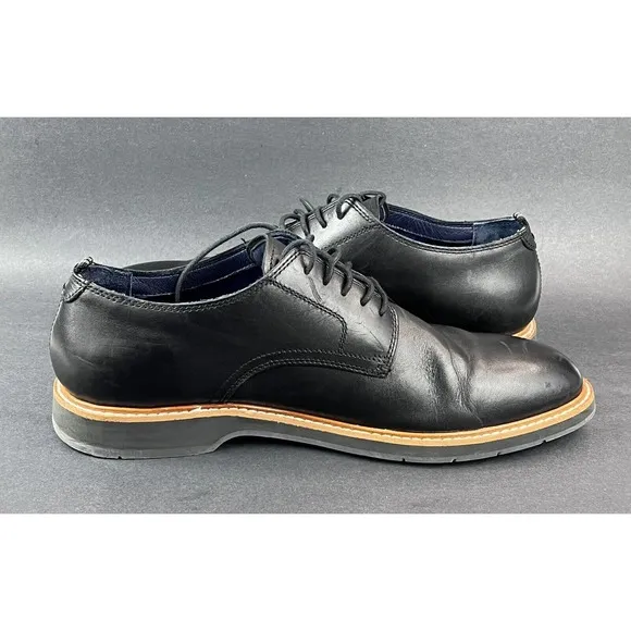 Cole Haan C31445 Mens 10.5M Black Morris Grand OS Leather Oxford Dress Shoes