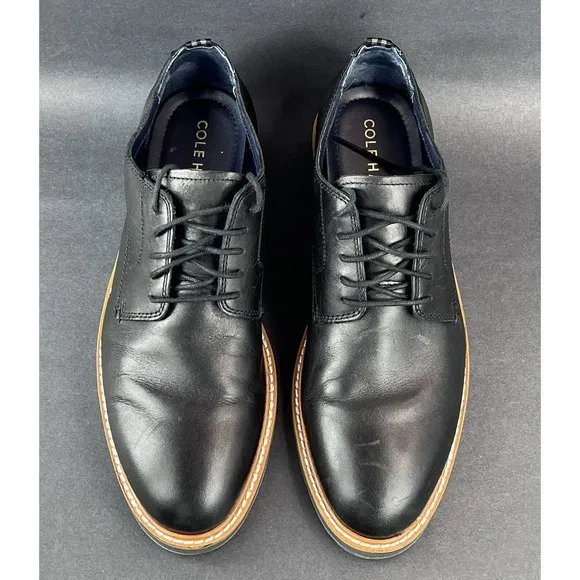 Cole Haan C31445 Mens 10.5M Black Morris Grand OS Leather Oxford Dress Shoes