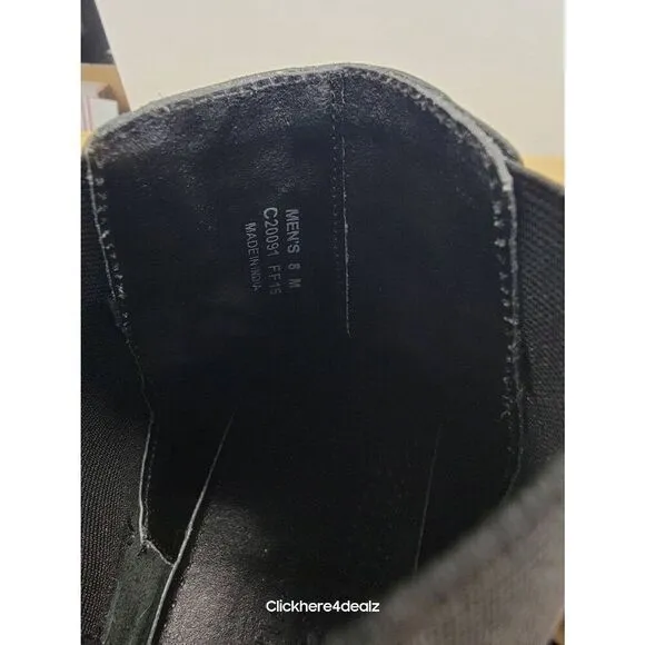 Cole Haan Chelsea Boots Men's Size 8 Black Leather Block Heel Ankle