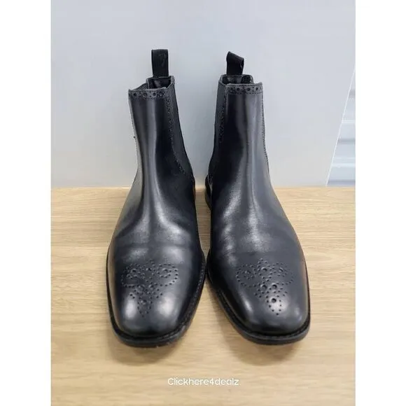 Cole Haan Chelsea Boots Men's Size 8 Black Leather Block Heel Ankle