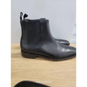 Cole Haan Chelsea Boots Men's Size 8 Black Leather Block Heel Ankle