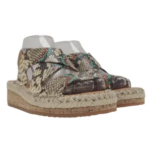 Cole Haan Cloud Vero Espadrille Wedge Sandals Crafted Snake 6200632 Size 8 NWOB