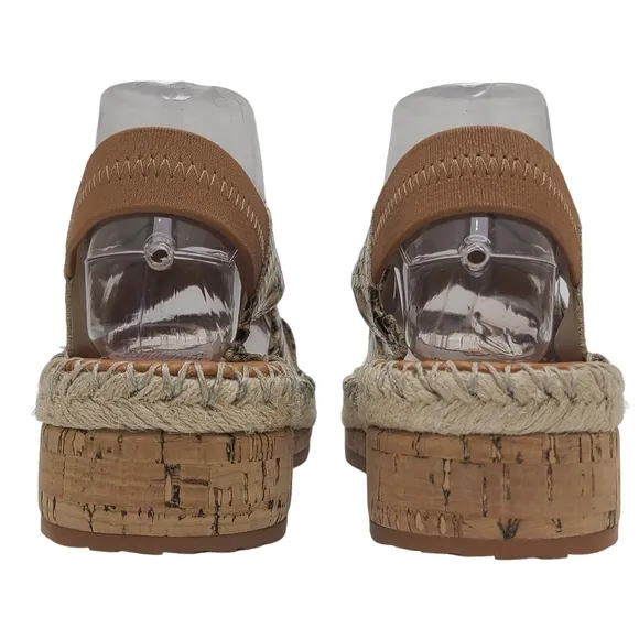 Cole Haan Cloud Vero Espadrille Wedge Sandals Crafted Snake 6200632 Size 8 NWOB
