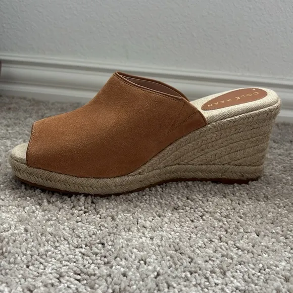 Cole Haan Cloudfeel Southcrest Espadrille Mule Wedge Sandals