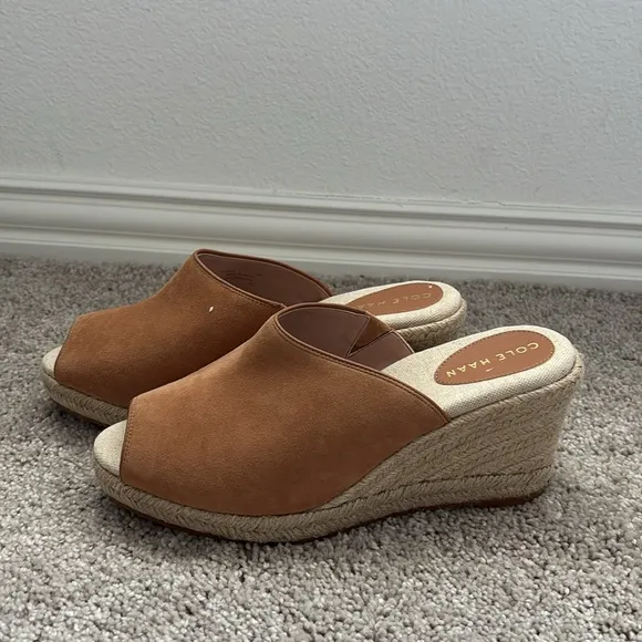 Cole Haan Cloudfeel Southcrest Espadrille Mule Wedge Sandals