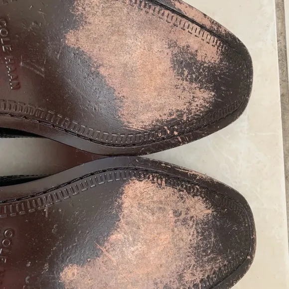 COLE HAAN Collection Men’s Size 11.5 M Black Leather Wing Tip Oxford Shoes