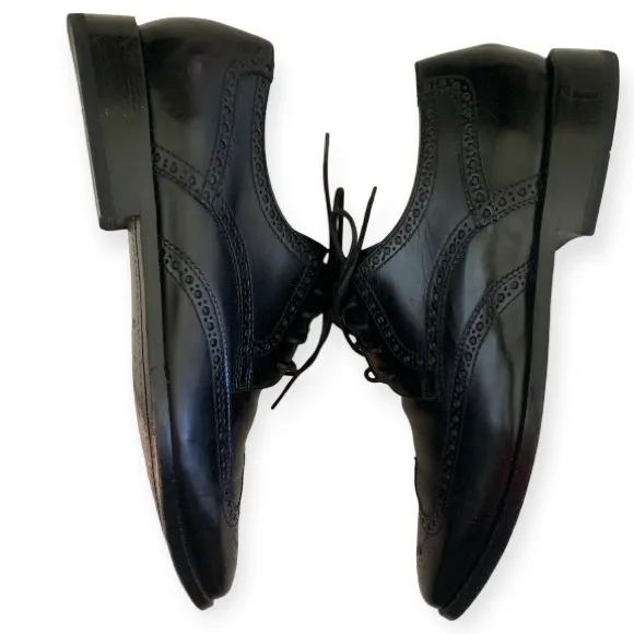 COLE HAAN Collection Men’s Size 11.5 M Black Leather Wing Tip Oxford Shoes