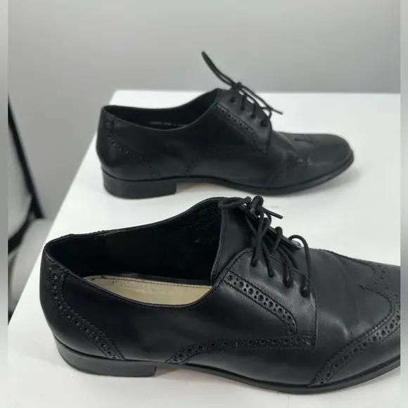 Cole Haan Dress Shoes Lace Up Ties Black Leather Mens 9.5