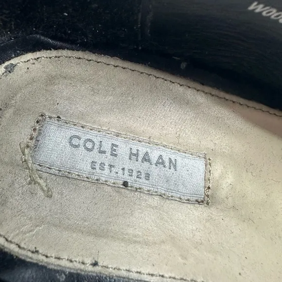 Cole Haan Dress Shoes Lace Up Ties Black Leather Mens 9.5
