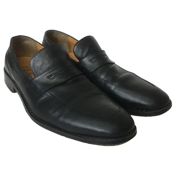 Cole Haan Dress Shoes Mens 11.5 M Leather Martino Penny Loafers Toe Black