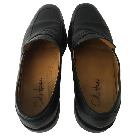 Cole Haan Dress Shoes Mens 11.5 M Leather Martino Penny Loafers Toe Black