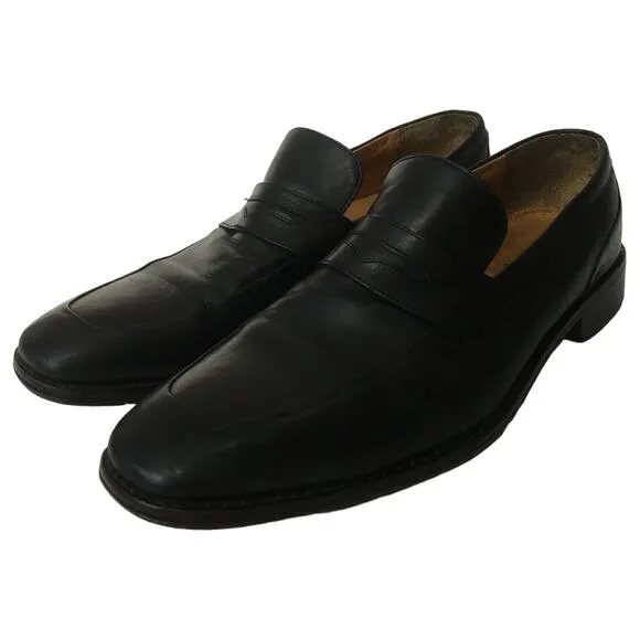 Cole Haan Dress Shoes Mens 11.5 M Leather Martino Penny Loafers Toe Black