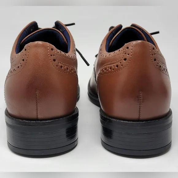 Cole Haan Grand   British Tan Dress Wingtip Oxford Shoes Mens Sz 10M C37330 New