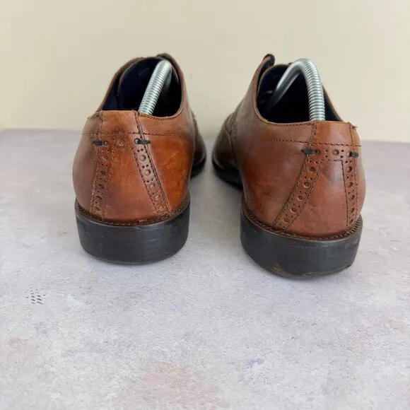 Cole Haan Grand OS Mens 11 Brown Leather Dress Formal Wingtip Shoes C25458 READ