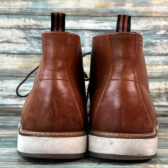 Cole Haan Grand OS Mens 13 Chukka Boot Brown Leather Lace Up Ankle Desert Casual