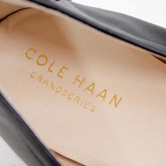 Cole Haan Grand OS Tali Flex Black Leather Bow Ballet Flats Womens Shoes Size 7
