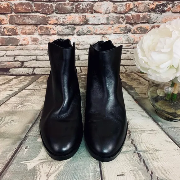 Cole Haan Grandos Black Leather Suede Ankle Boots Women’s Size 7