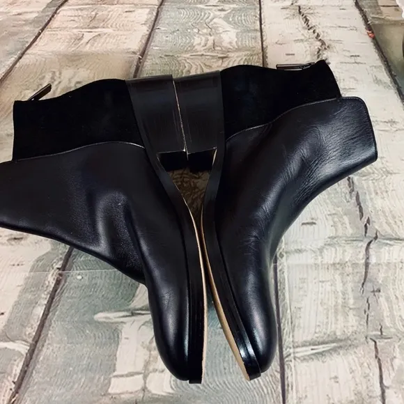Cole Haan Grandos Black Leather Suede Ankle Boots Women’s Size 7