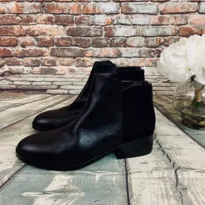 Cole Haan Grandos Black Leather Suede Ankle Boots Women’s Size 7